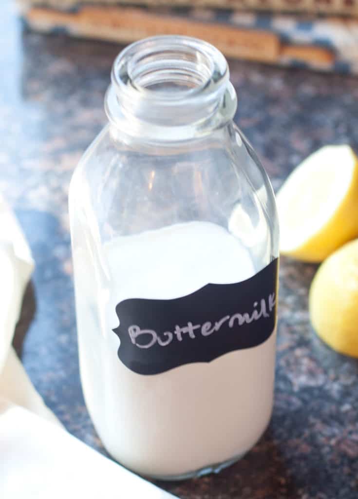 Ready to make a recipe but you don't have any buttermilk? No problem, just two ingredients and 5 minutes and you can make your own Homemade Buttermilk!