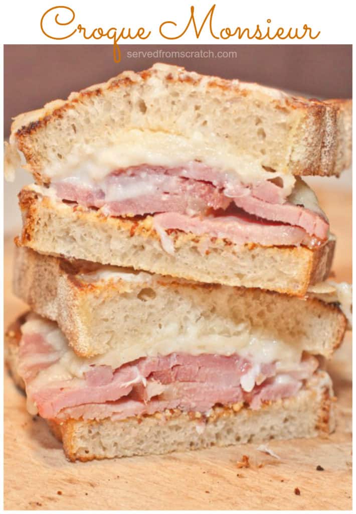 Take the classic ham and cheese sandwich to the next level with this Croque Monsieur Sandwich recipe! #sandwich #croquemonsieur #recipe #easy