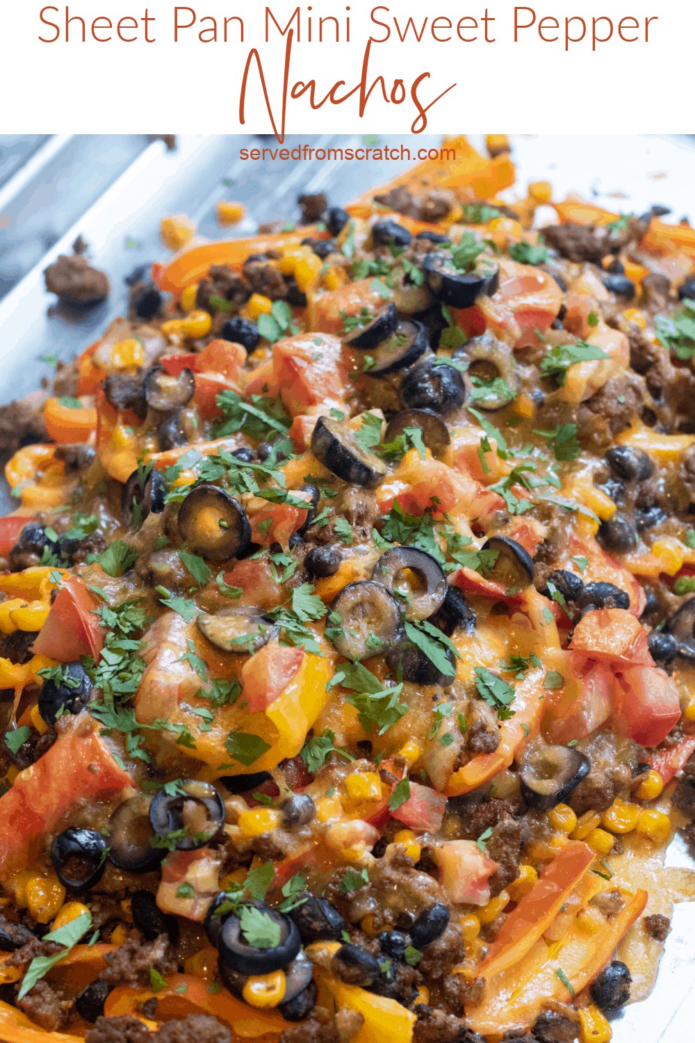 Mini Sweet Pepper Nachos Served From Scratch