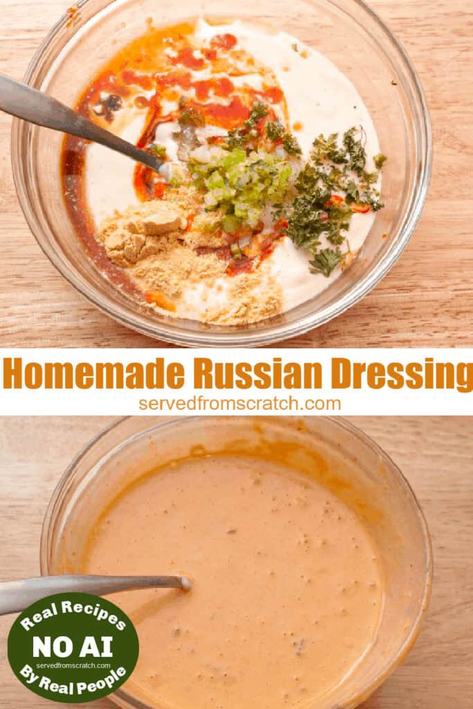 a bowl with mayo, ground mustard, hot sauce, celery, onion, and parsley with NO AI sticker.