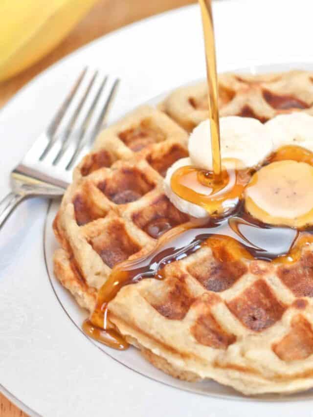 Homemade Banana Waffles Served From Scratch