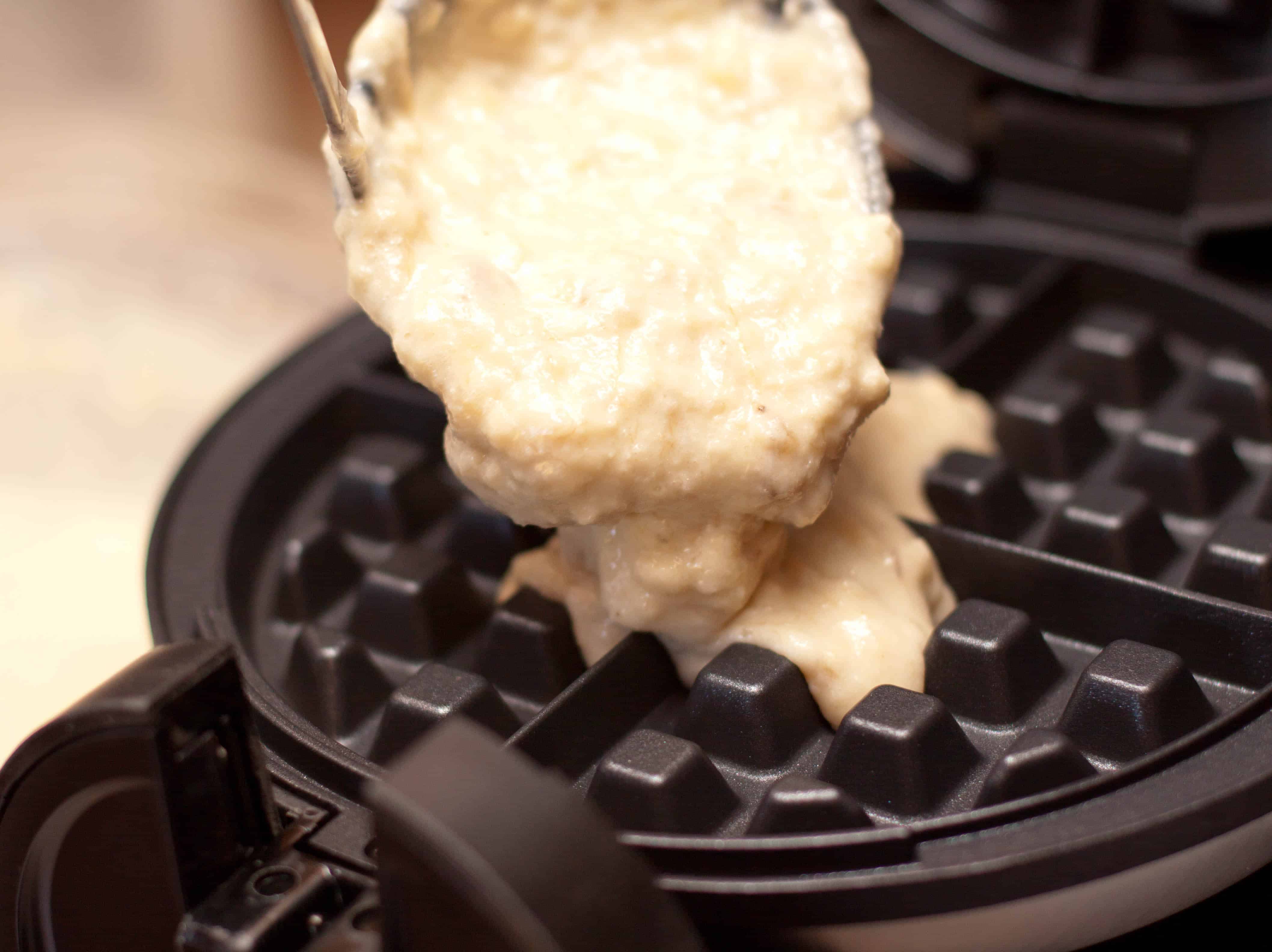 Homemade Banana Waffles Served From Scratch