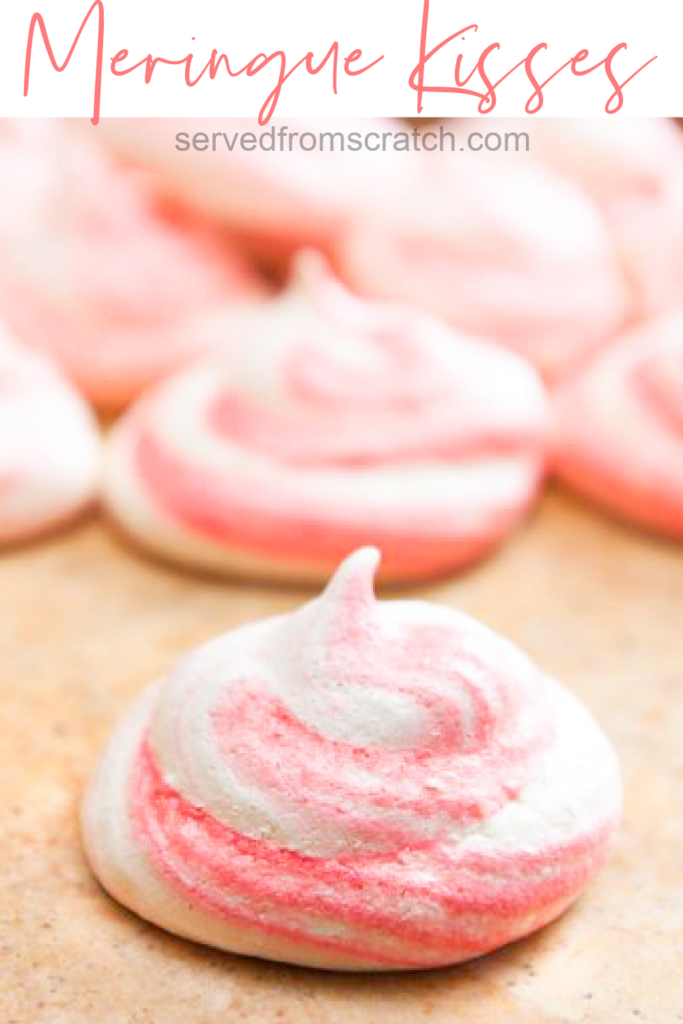 pink striped cookie with Pinterest pin text.