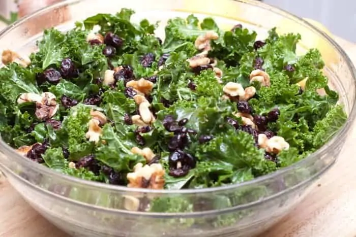 Cranberry Walnut Kale Salad