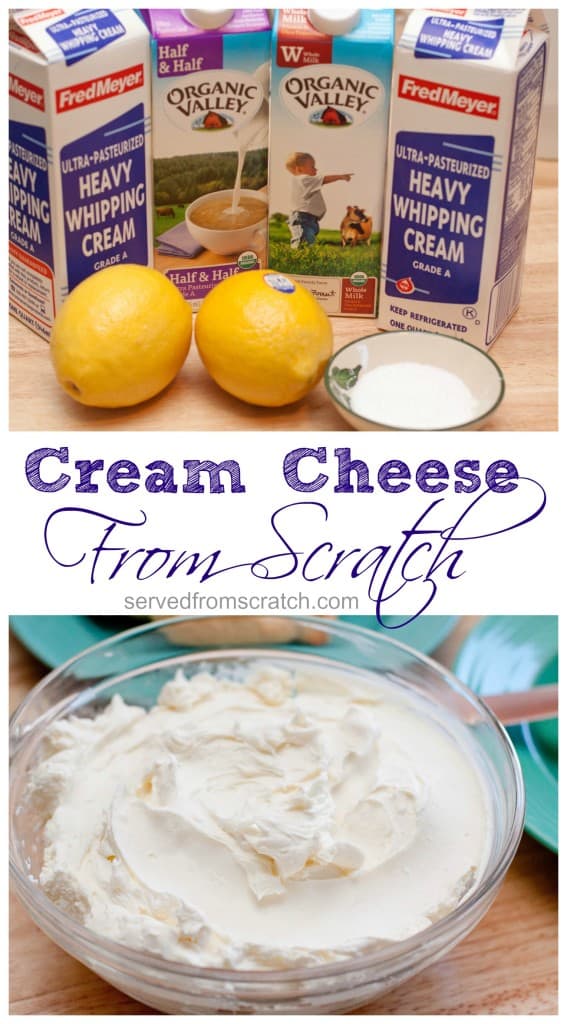 With only 5 ingredients and just a little time you can make your OWN Cream Cheese From Scratch!! #fromscratch #cheese #homemadecheese #creamcheese