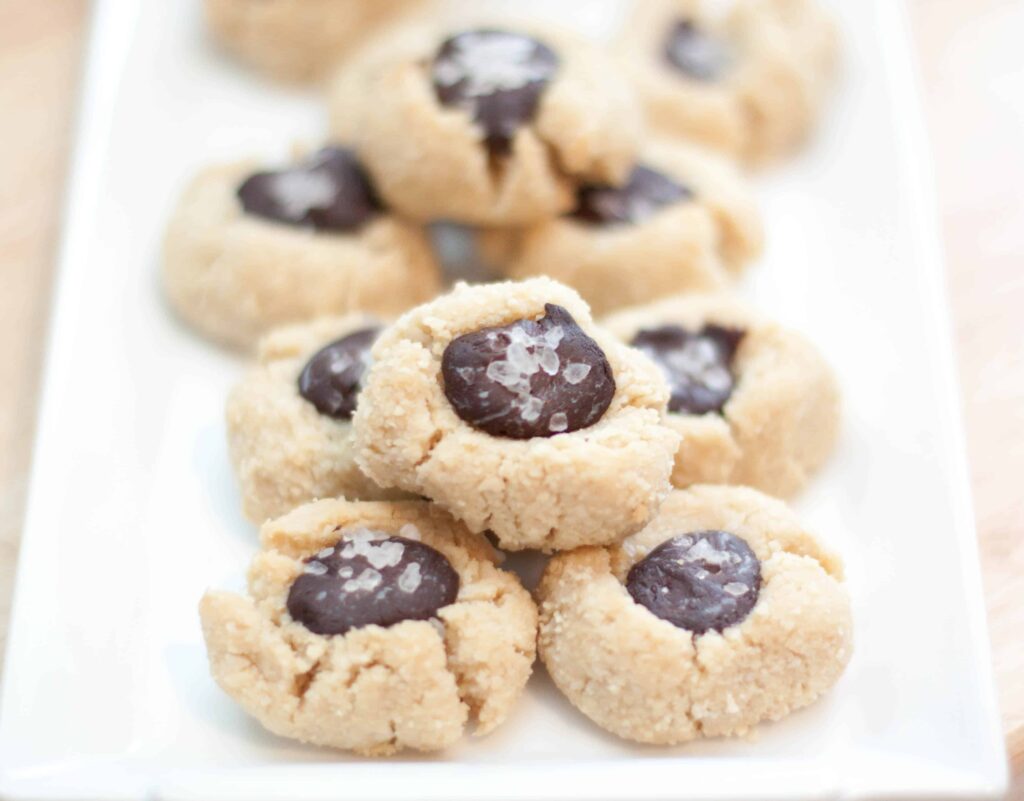 Vegan Salted Cacao Thumbprint Cookies Served From Scratch