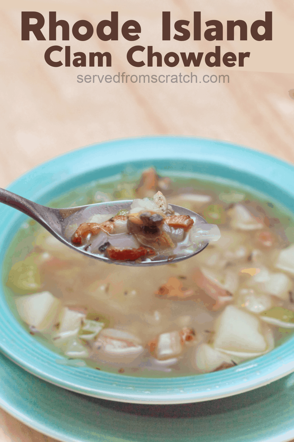 Rhode Island Clam Chowder Served From Scratch