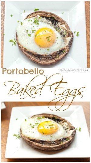 Portobello Baked Eggs - Served From Scratch