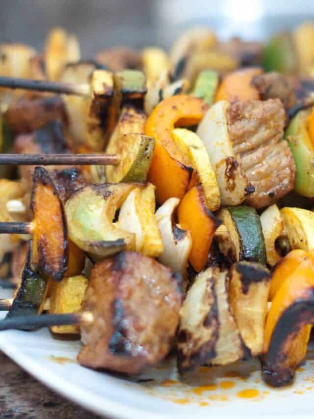 Spicy Beef Kabobs Served From Scratch