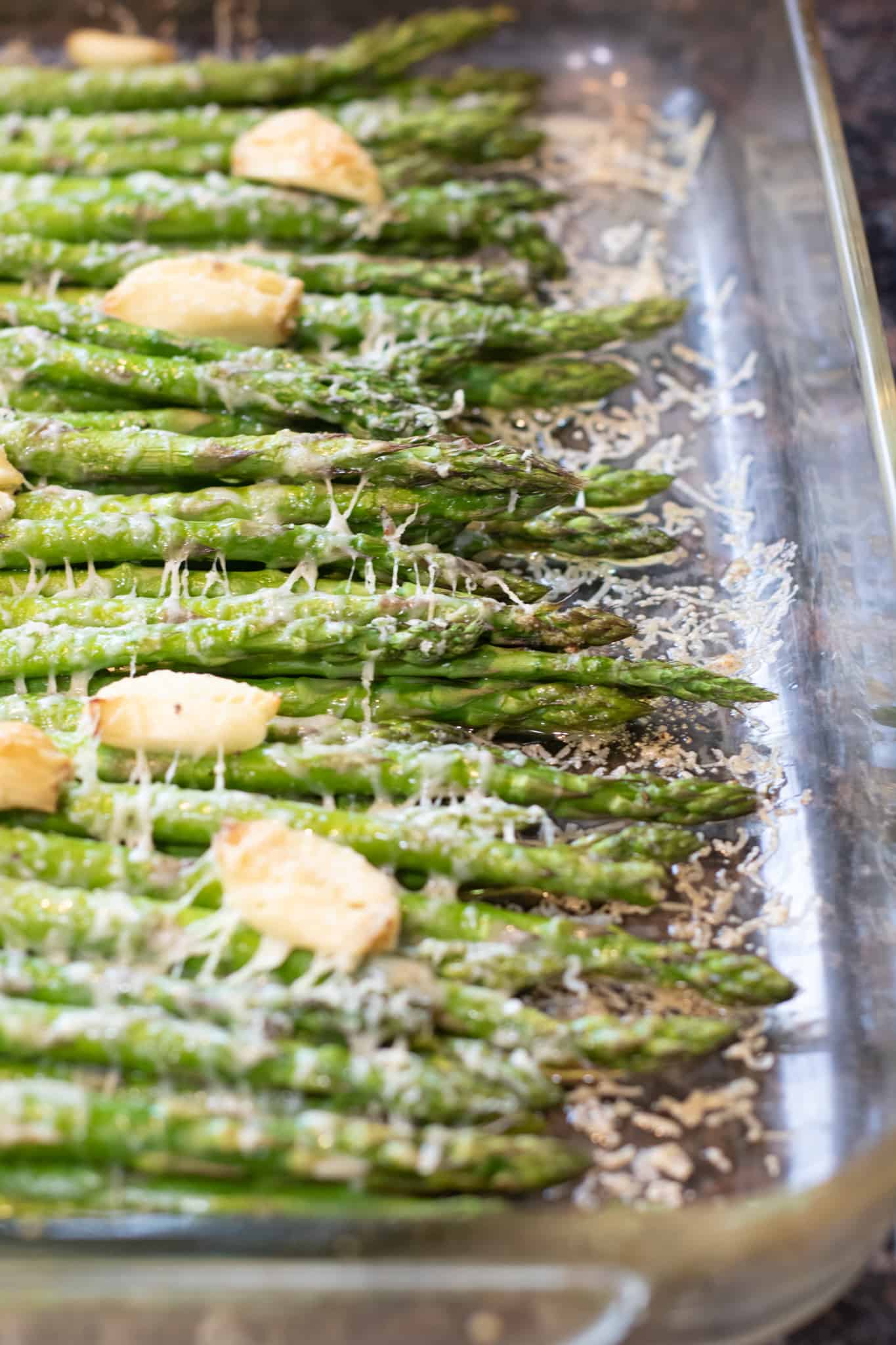 Garlic and Gruyere Roasted Asparagus Served From Scratch