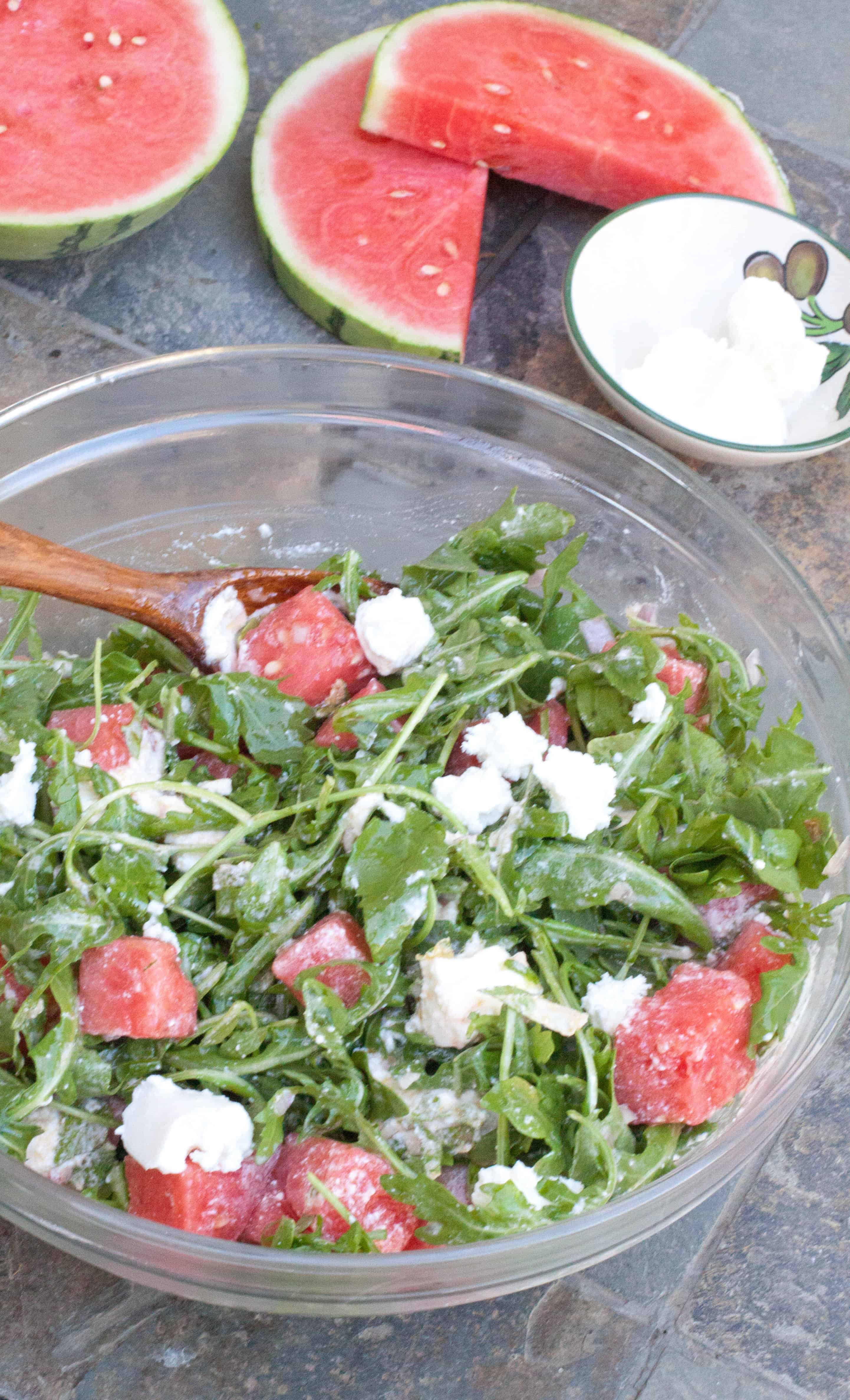Arugula Watermelon Feta Salad Served From Scratch