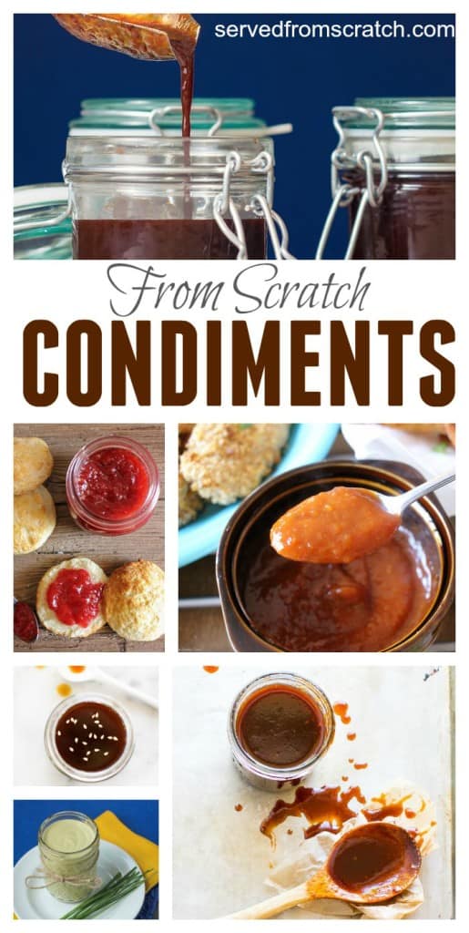Here are my 16 Favorite From Scratch Condiments that are all much easier than you'd think to make at home! #condiments #fromscratch #recipe #&sauces #sauces
