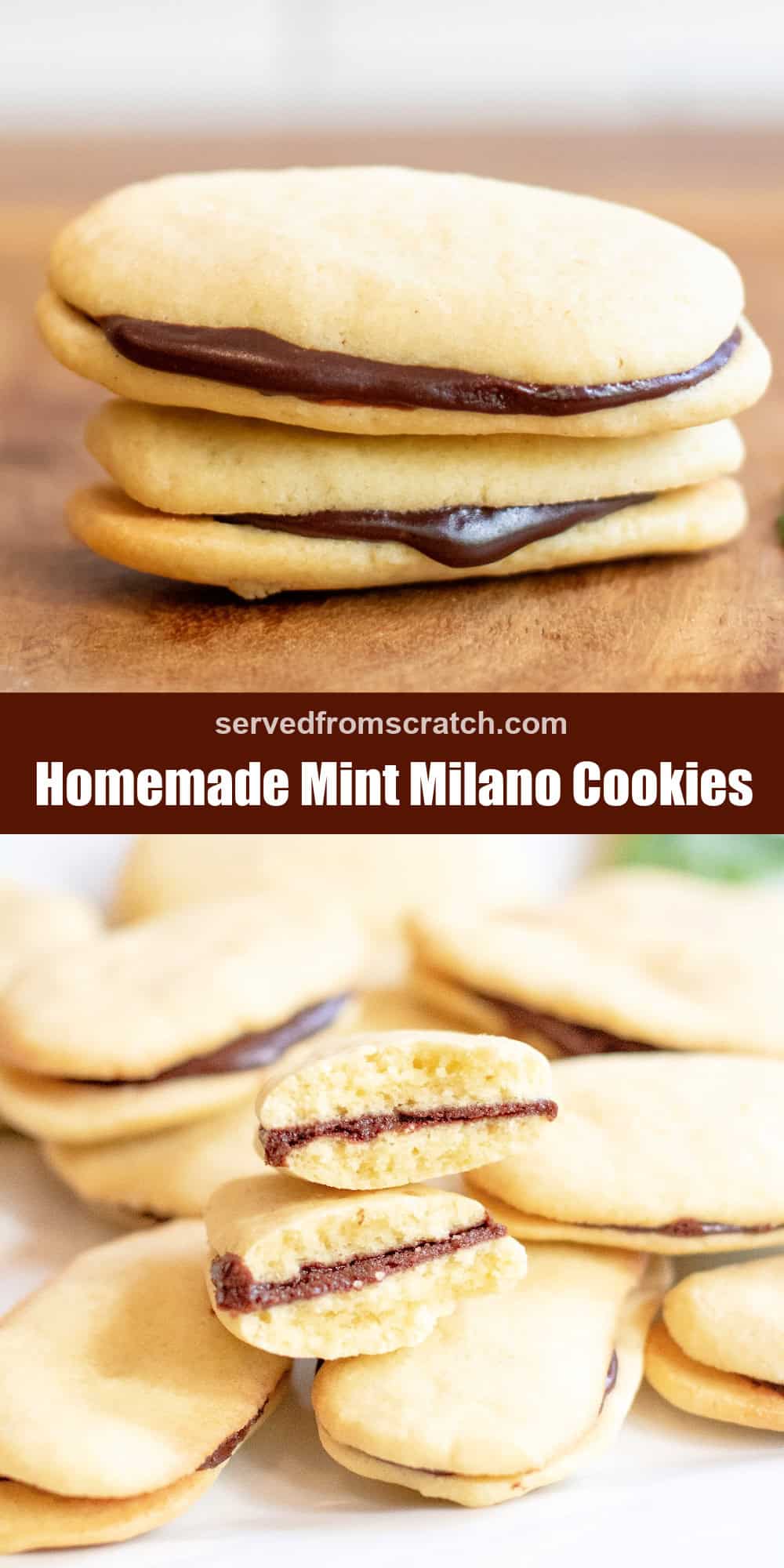 Homemade Mint Milano Cookies Served From Scratch
