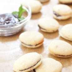 mint milano cookies made from scratch on counter