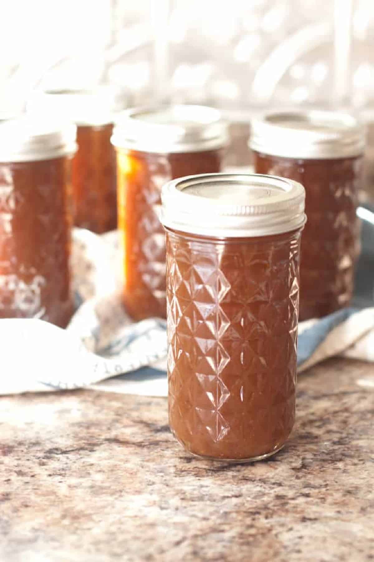 jars of beef stock.