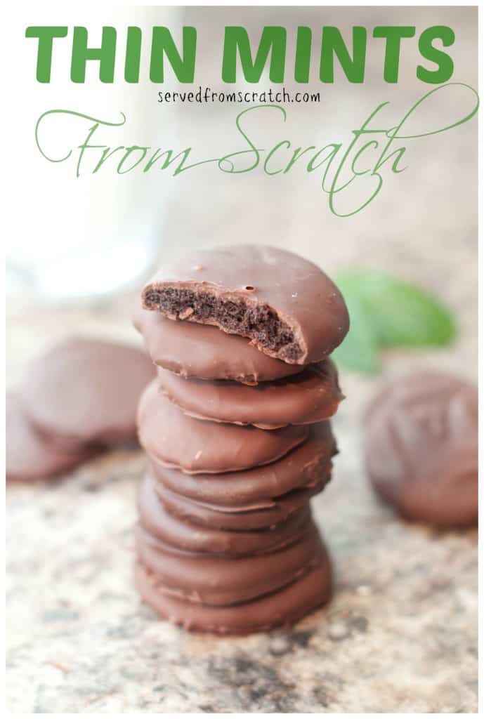 Your favorite Girl Scout Cookie Thin Mints made at home From Scratch! #girlscoutcookies #cookies #thinmints #fromscratch #chocolatecookies