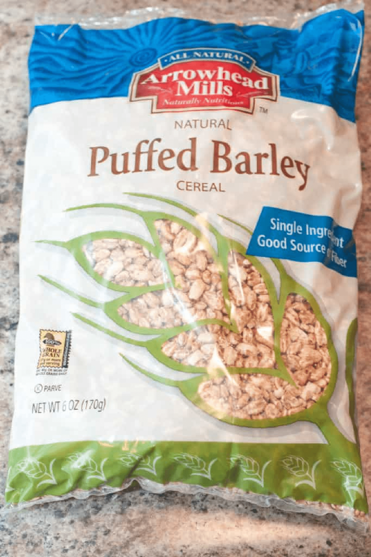 a bag of puffed barley.