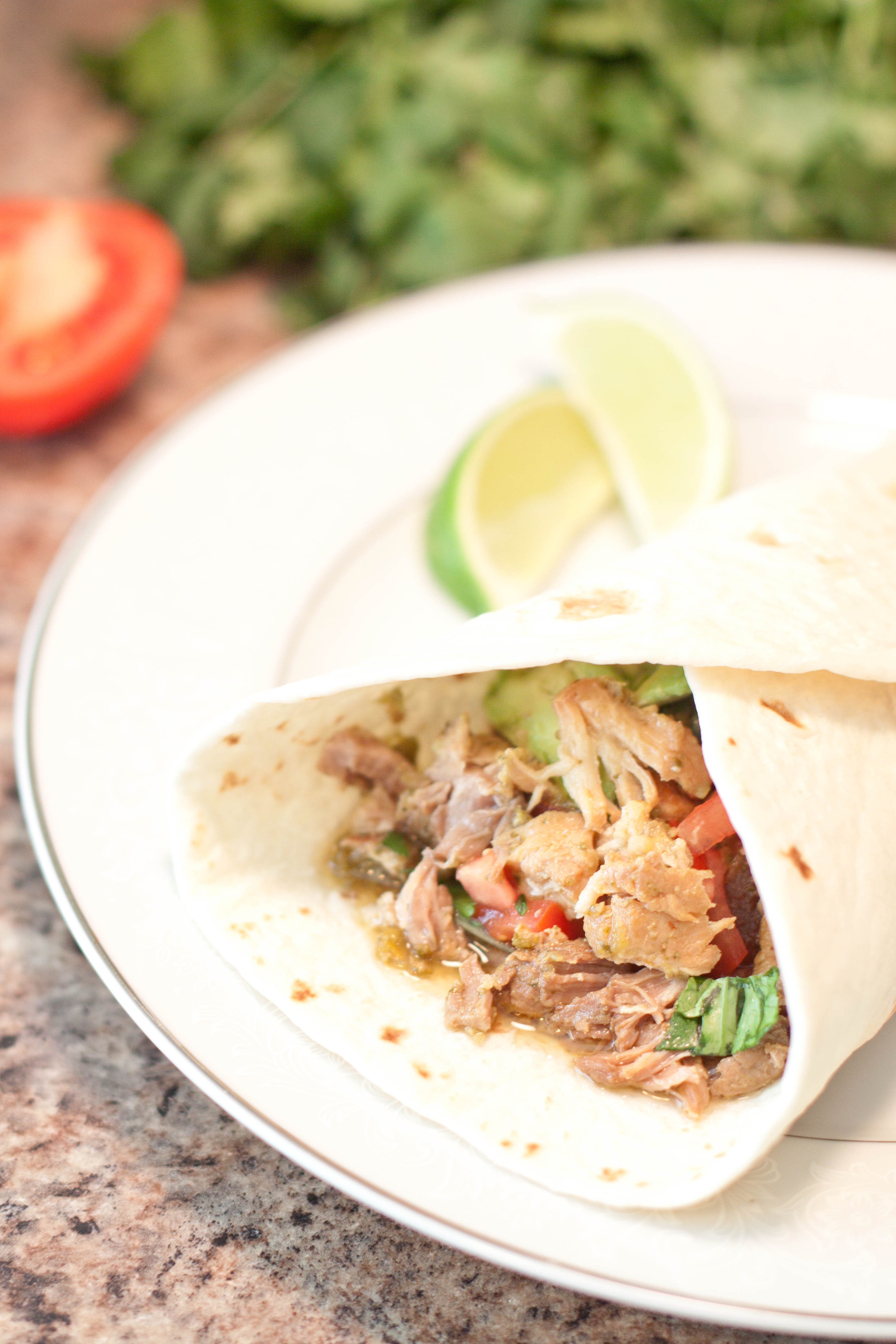 Crock Pot Pork Verde Served From Scratch