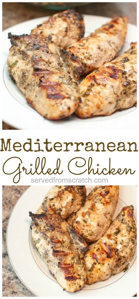 Mediterranean Grilled Chicken Breasts are a super flavorful way to make your weeknight meals even easier! #fromscratch #chicken #grilledchicken