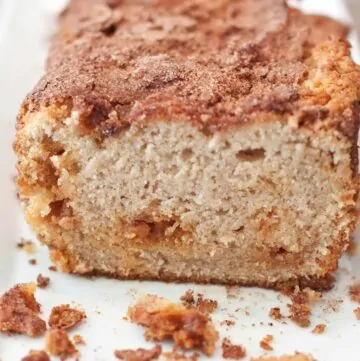 bread cut with butterscotch chips on a plate