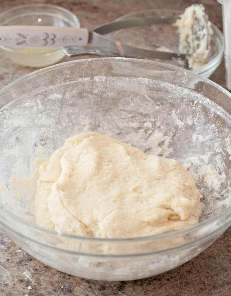 a bowl of pasta dough.