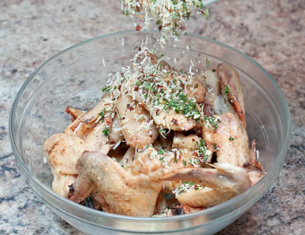 Parmesan Garlic Baked Chicken Wings