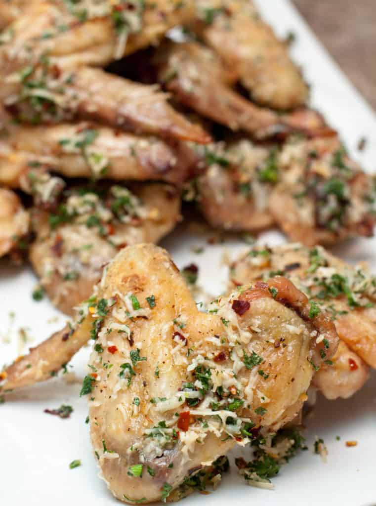 Parmesan Garlic Baked Chicken Wings!