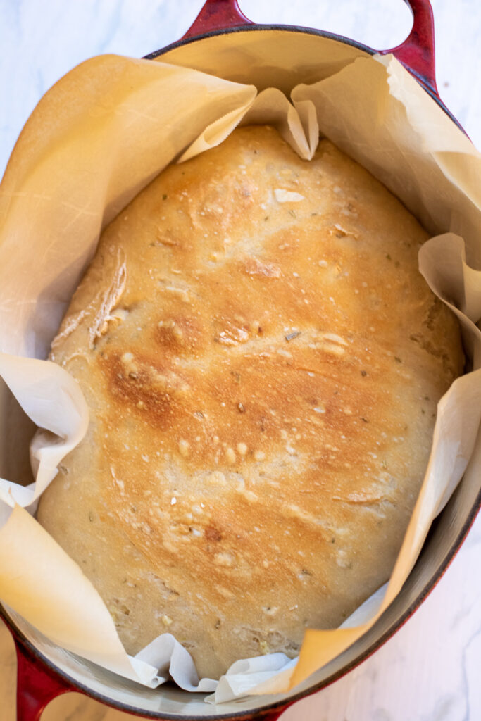 No Knead Rosemary Garlic Bread Served From Scratch