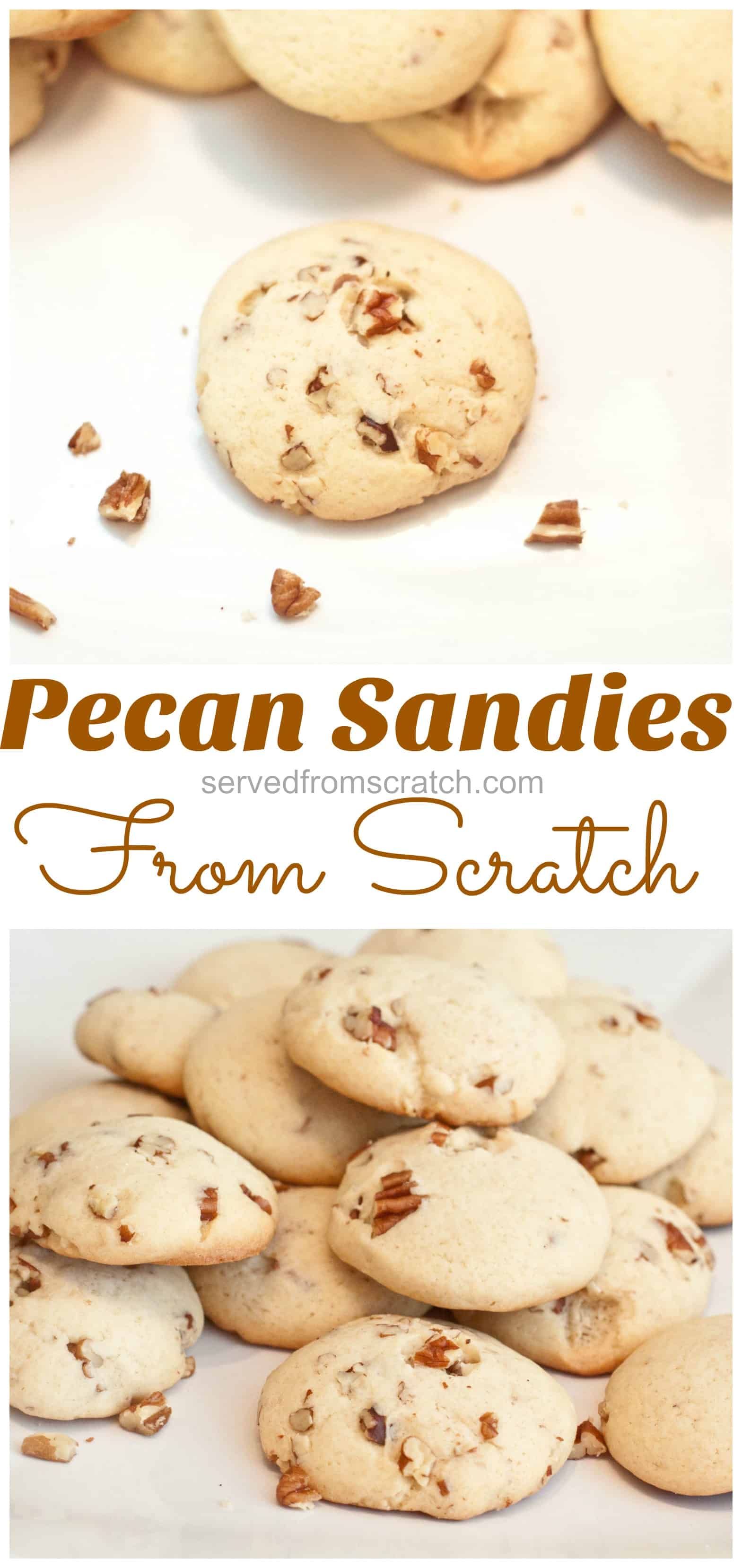 Pecan sandies served from scratch
