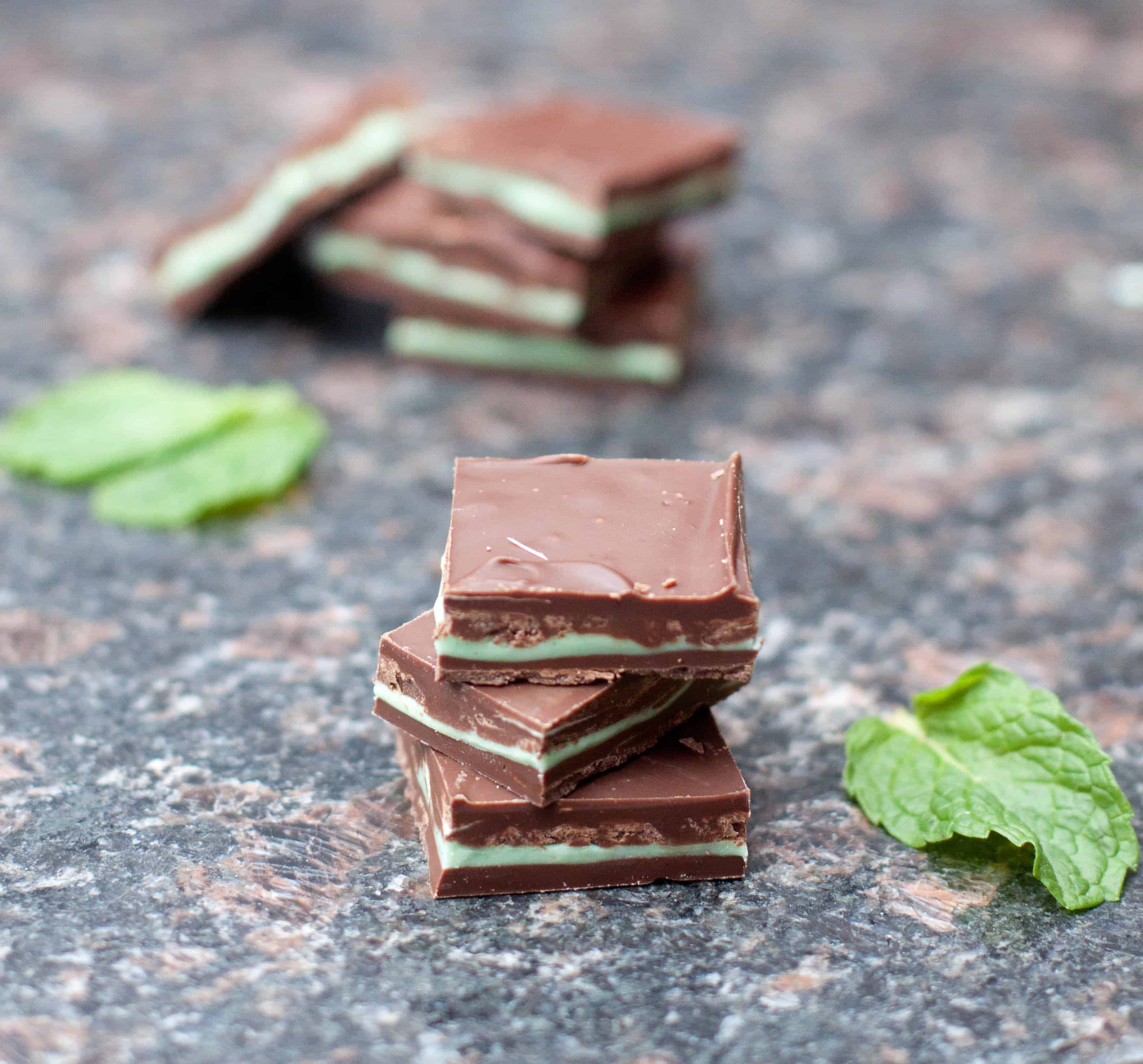 Homemade andes mints served from scratch