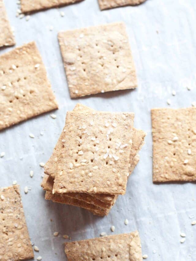Sourdough Sesame Rye Crackers From Scratch Served From Scratch
