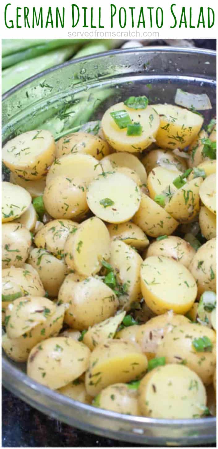 German Dill Potato Salad Served From Scratch