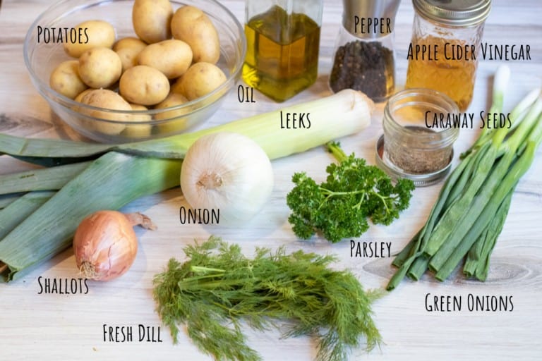 German Dill Potato Salad Served From Scratch