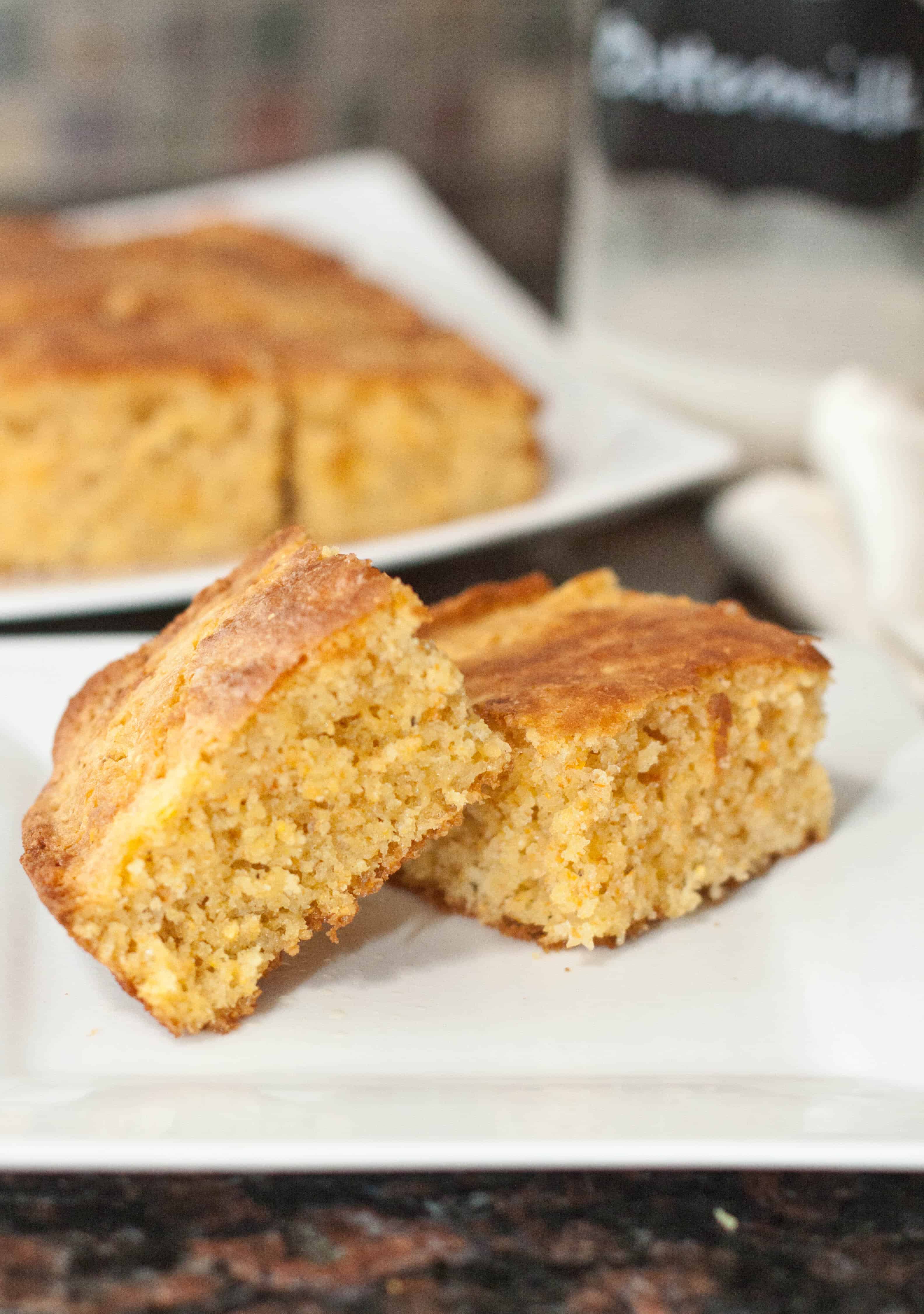 Easy Buttermilk Cheddar Cornbread From Scratch - Served From Scratch