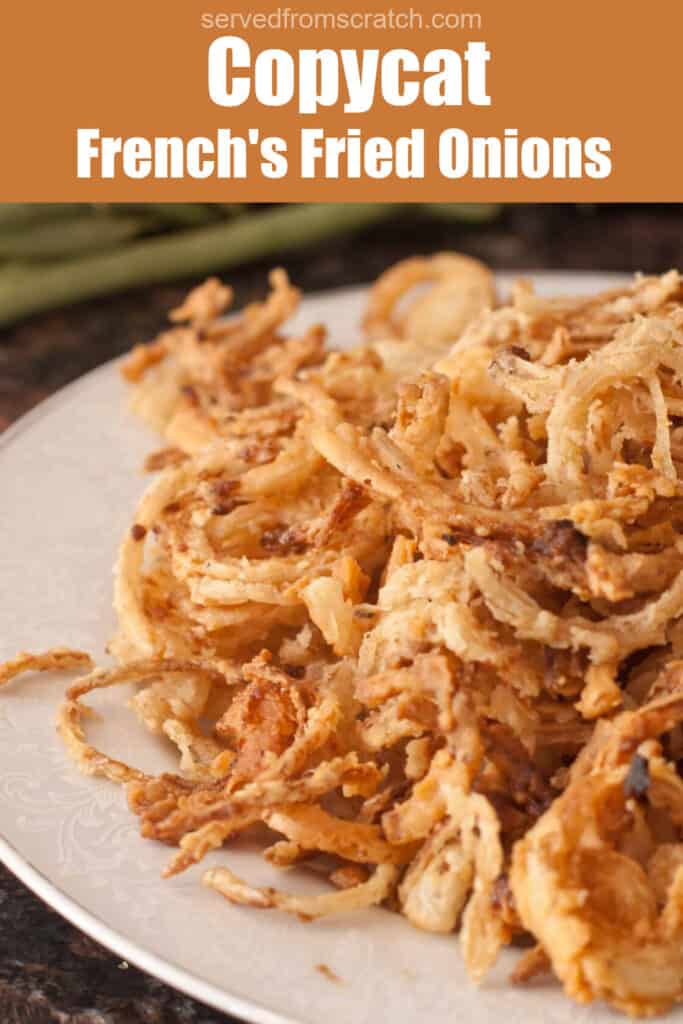 a plate of crispy fried onions.