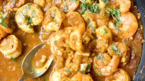Super Easy Coconut Curry Shrimp Served From Scratch