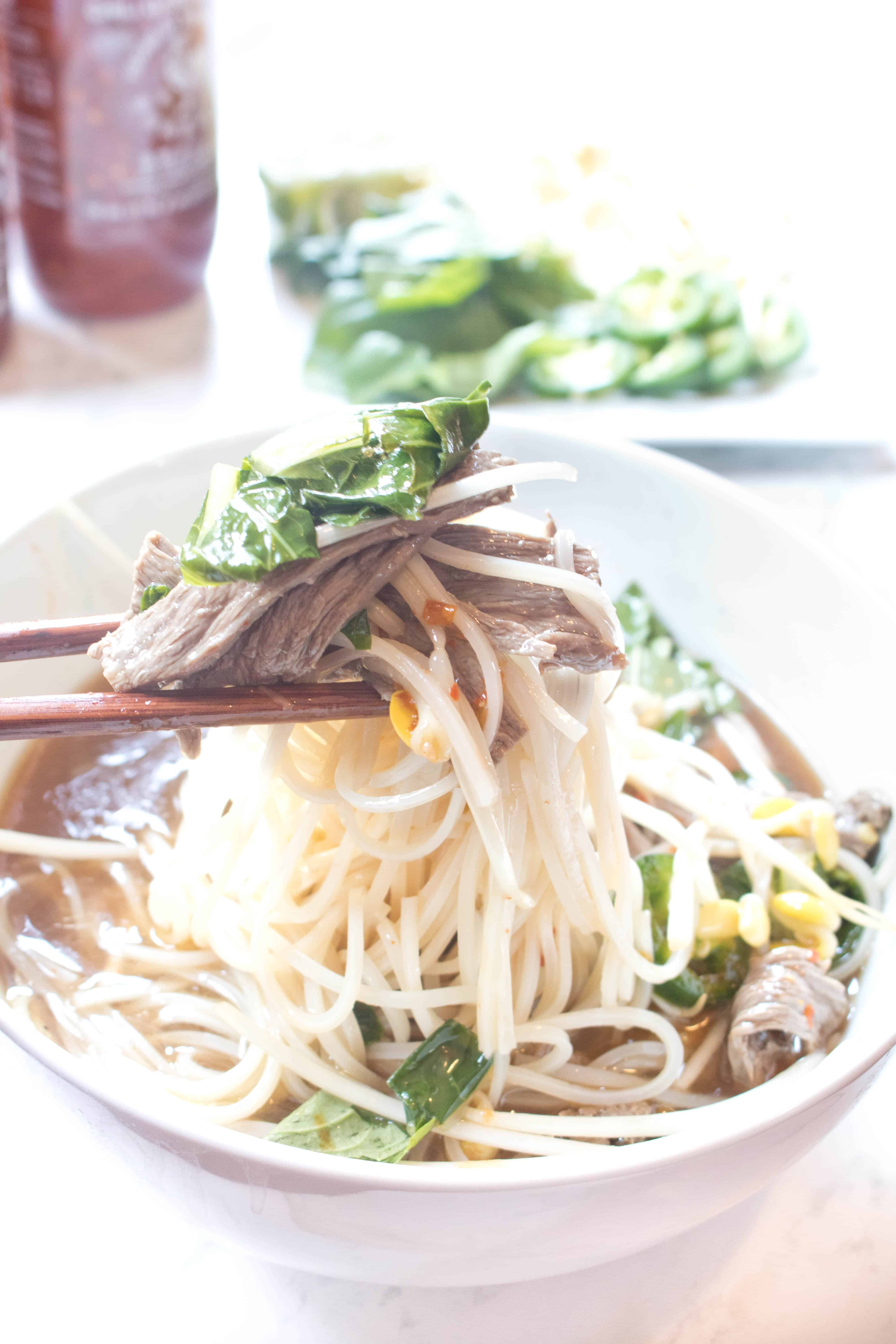 Make your own Beef Pho From Scratch in your trusty Crock Pot! You'll be surprised at just how much it tastes like Pho from your favorite Vietnamese Restaurant!