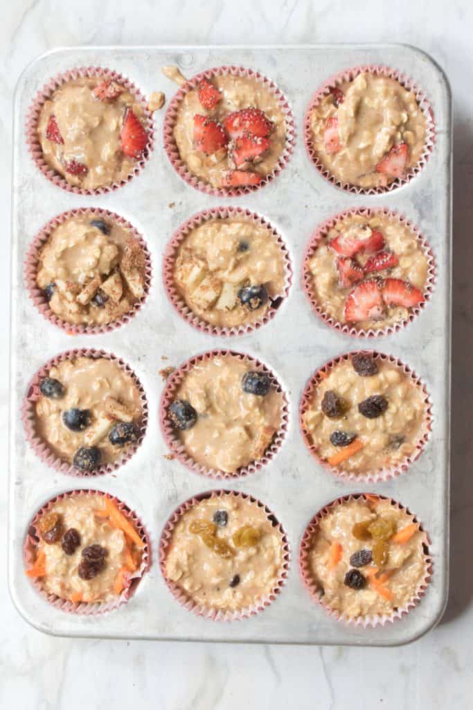 Healthy Toddler Banana Oat Muffins 3 Ways! Served From Scratch
