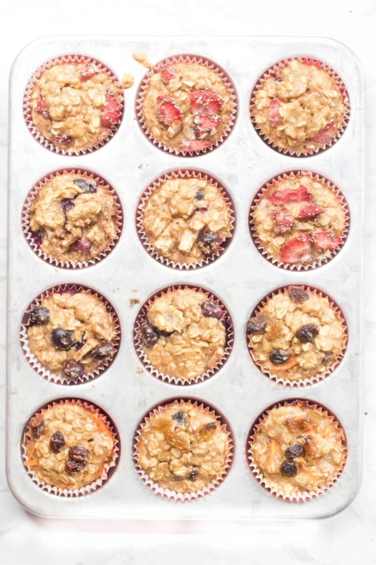 Healthy Toddler Banana Oat Muffins – 3 Ways!