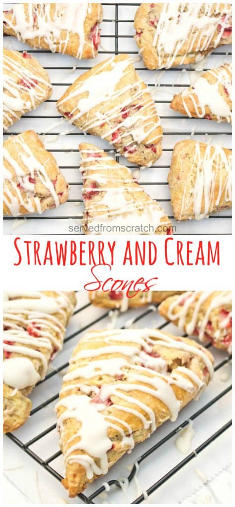 glazed scones on a cooling rack