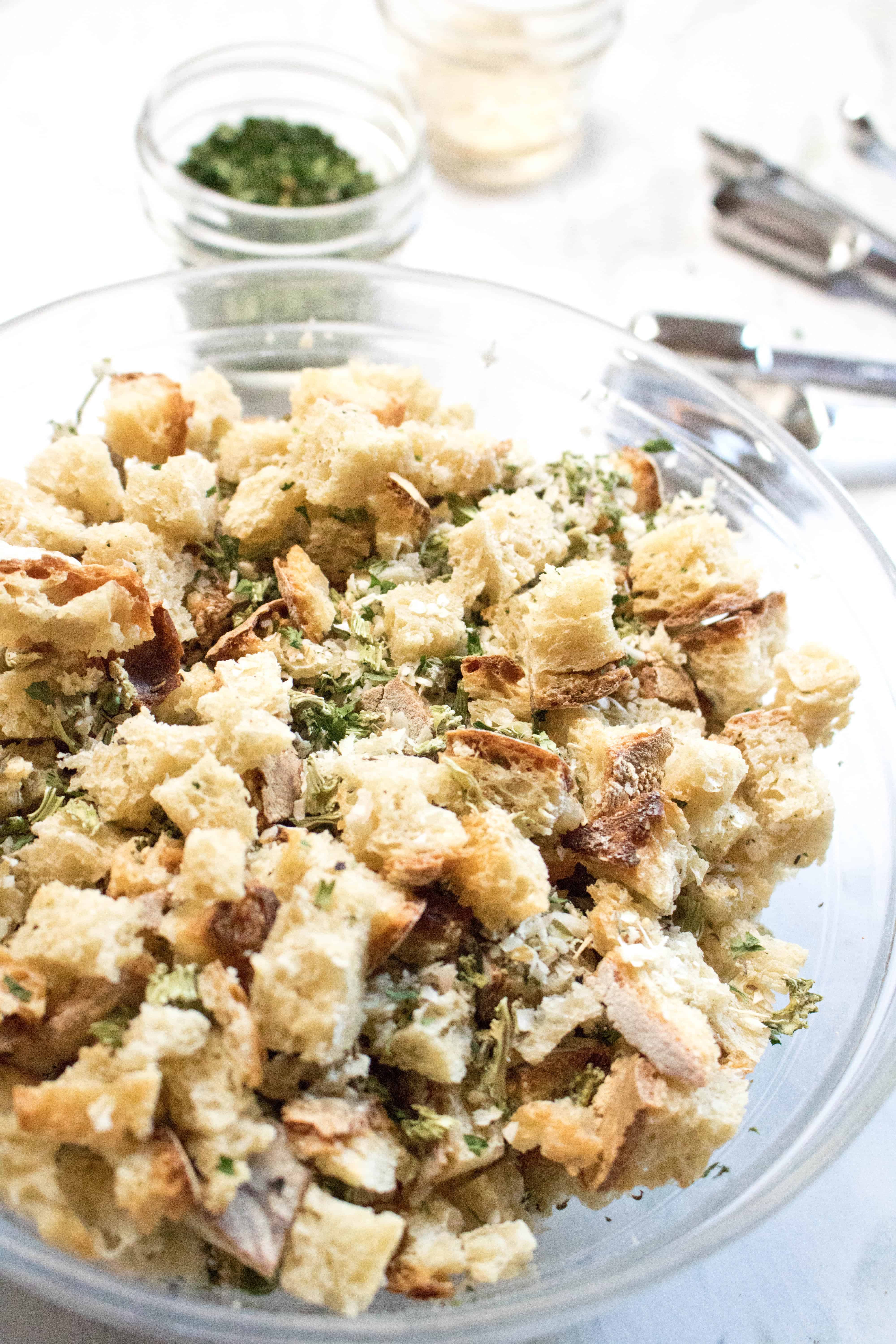 No need for a box.  Put that stale bread to use and make your own Copycat Boxed Stuffing Mix From Scratch!