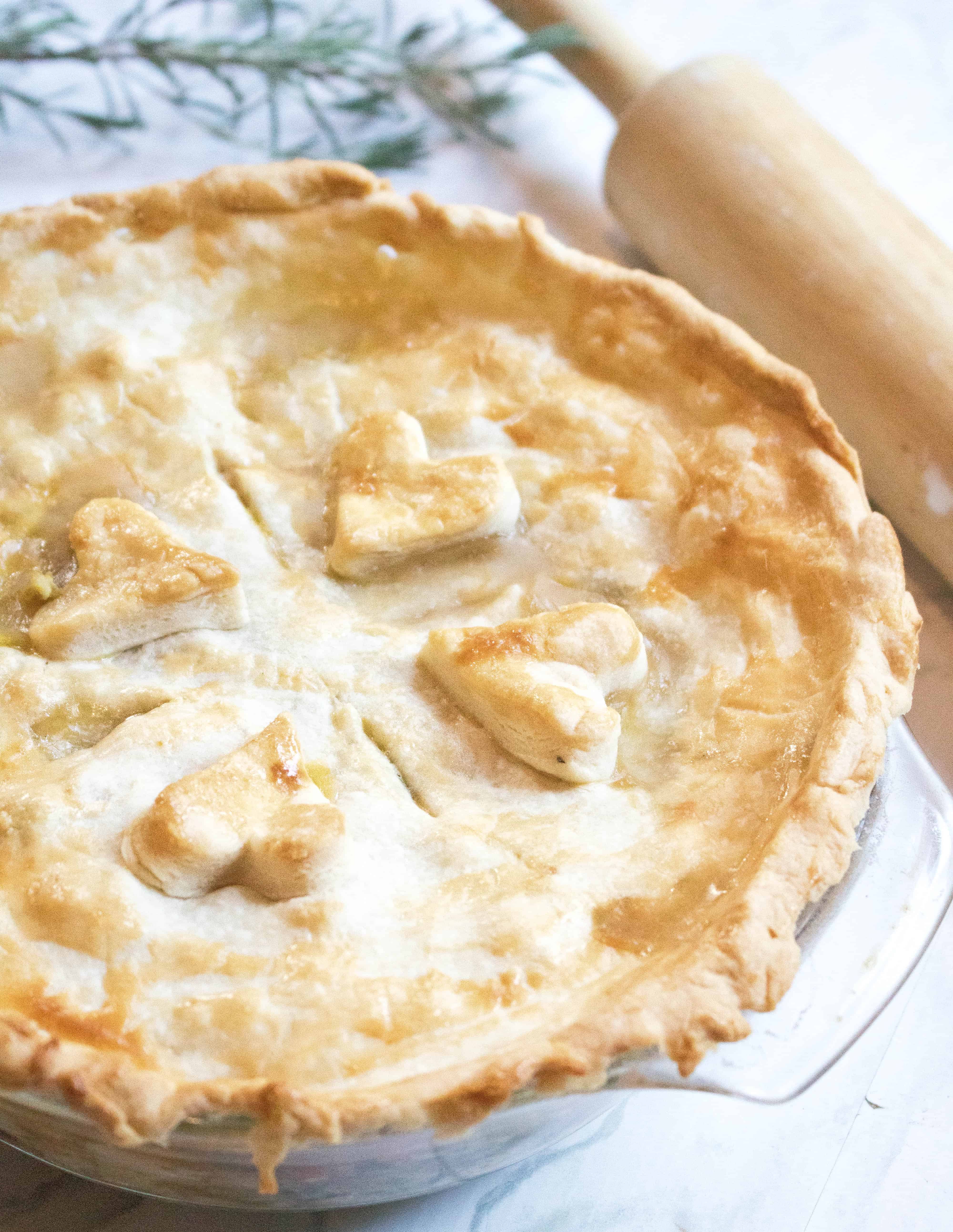 The best part about cooking a whole turkey?  The fact that you can make a homemade stock and use some of the meat for this Leftover Turkey Pot Pie From Scratch!