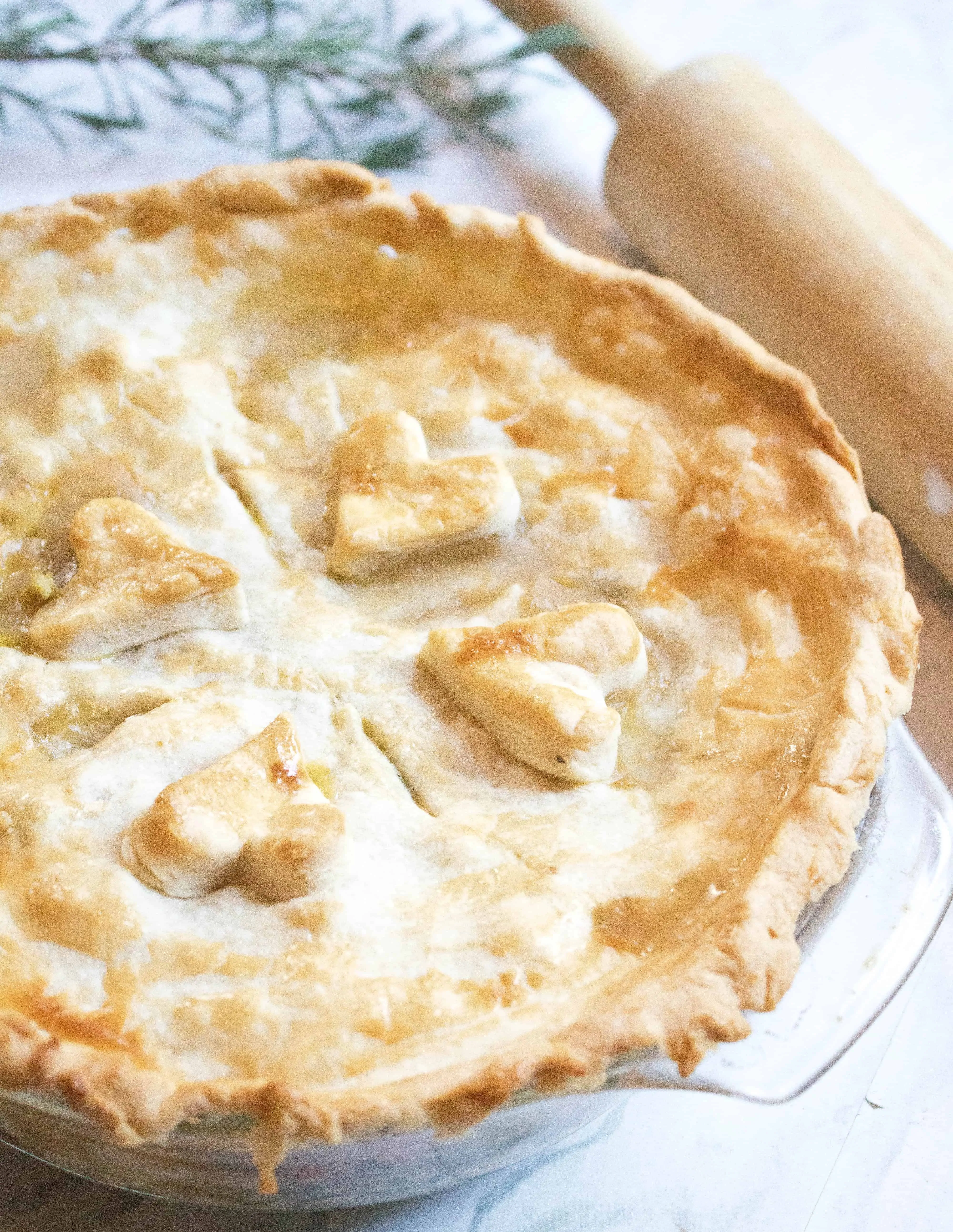 The best part about cooking a whole turkey? The fact that you can make a homemade stock and use some of the meat for this Leftover Turkey Pot Pie From Scratch!