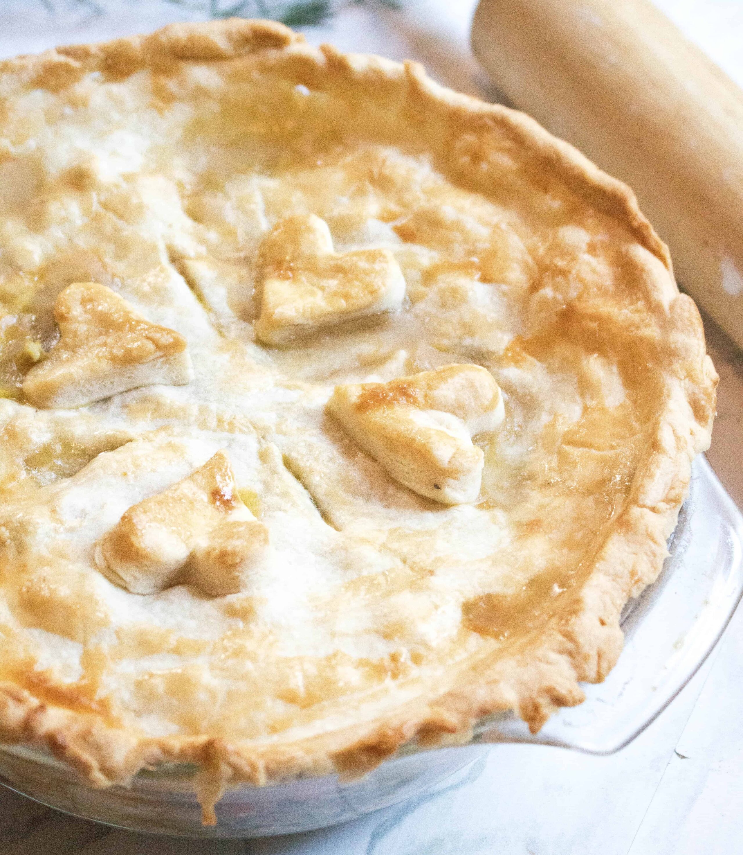 The best part about cooking a whole turkey?  The fact that you can make a homemade stock and use some of the meat for this Leftover Turkey Pot Pie From Scratch!