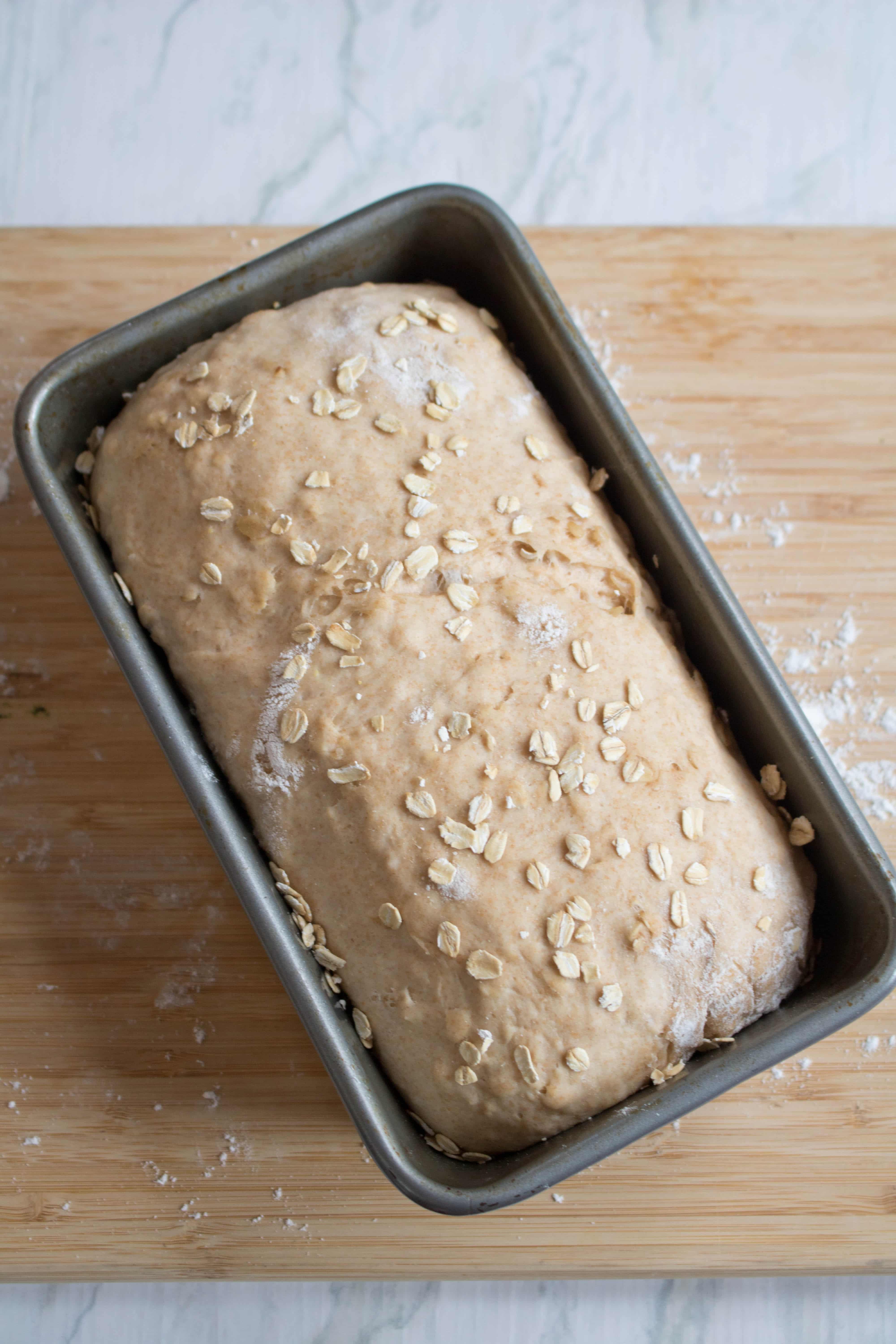 This Whole Wheat Honey Oat Bread is the perfect healthy, hearty, sandwich bread and easy enough for any new bread baker to make!