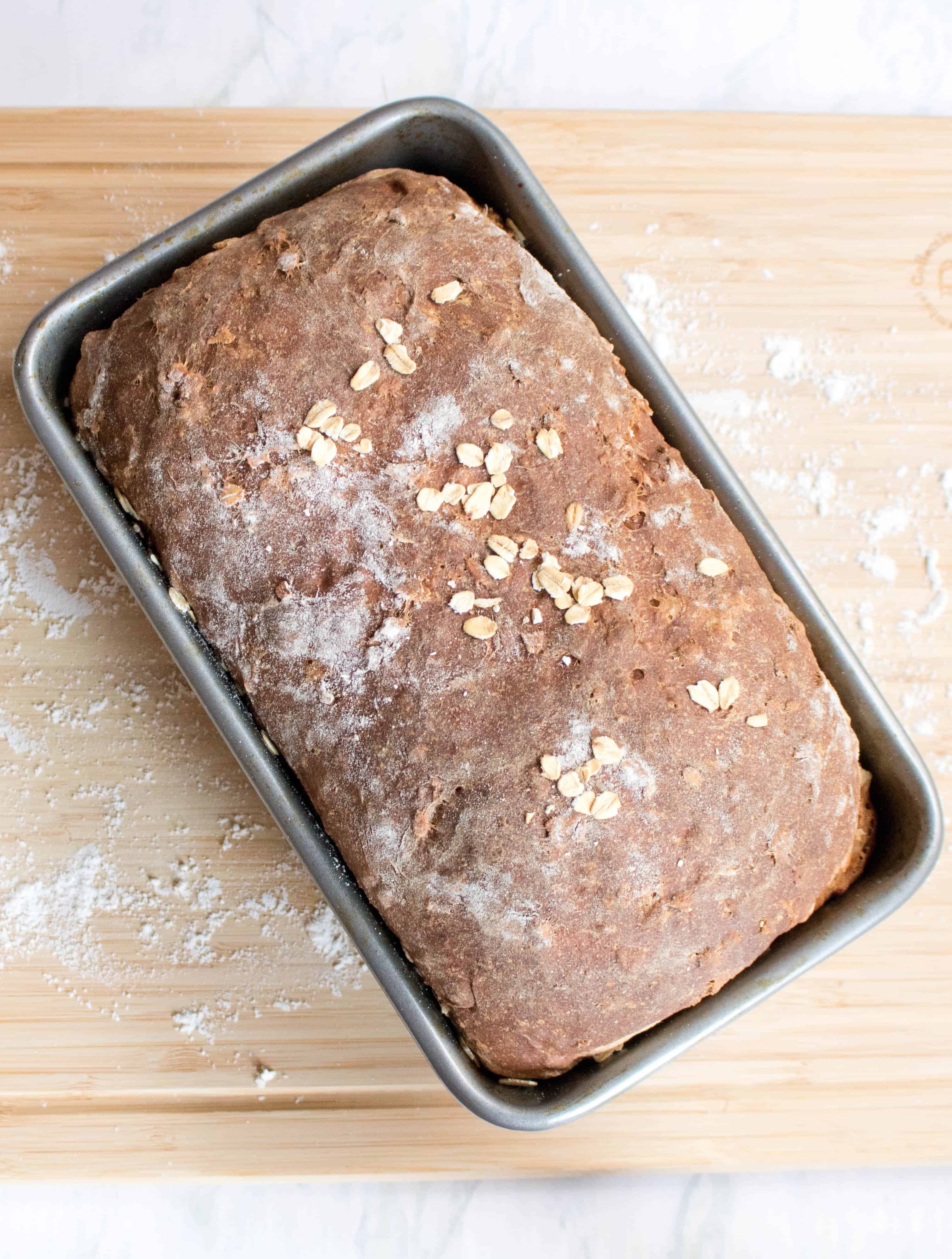 This Whole Wheat Honey Oat Bread is the perfect healthy, hearty, sandwich bread and easy enough for any new bread baker to make!