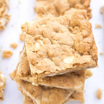 When you're not in a chocolate mood, these White Chocolate Blondies From Scratch are the perfect soft and chewy alternative.