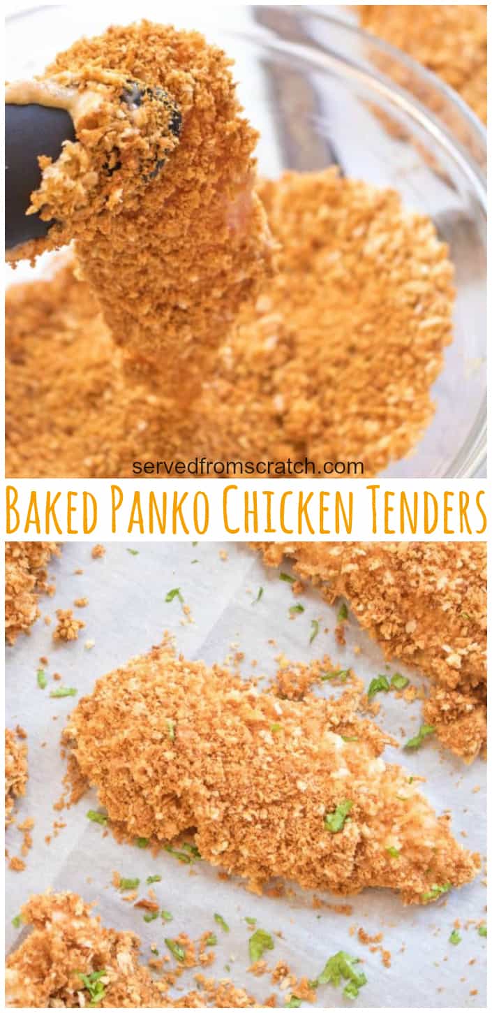 Baked Panko Chicken Tenders Served From Scratch