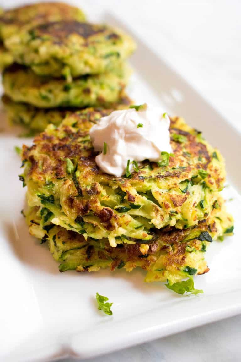 Panko Parmesan Zucchini Fritters - Served From Scratch