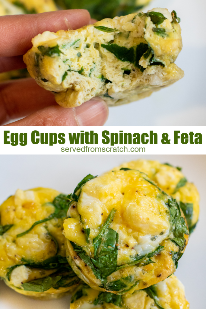 Spinach and Feta Egg Cups Served From Scratch